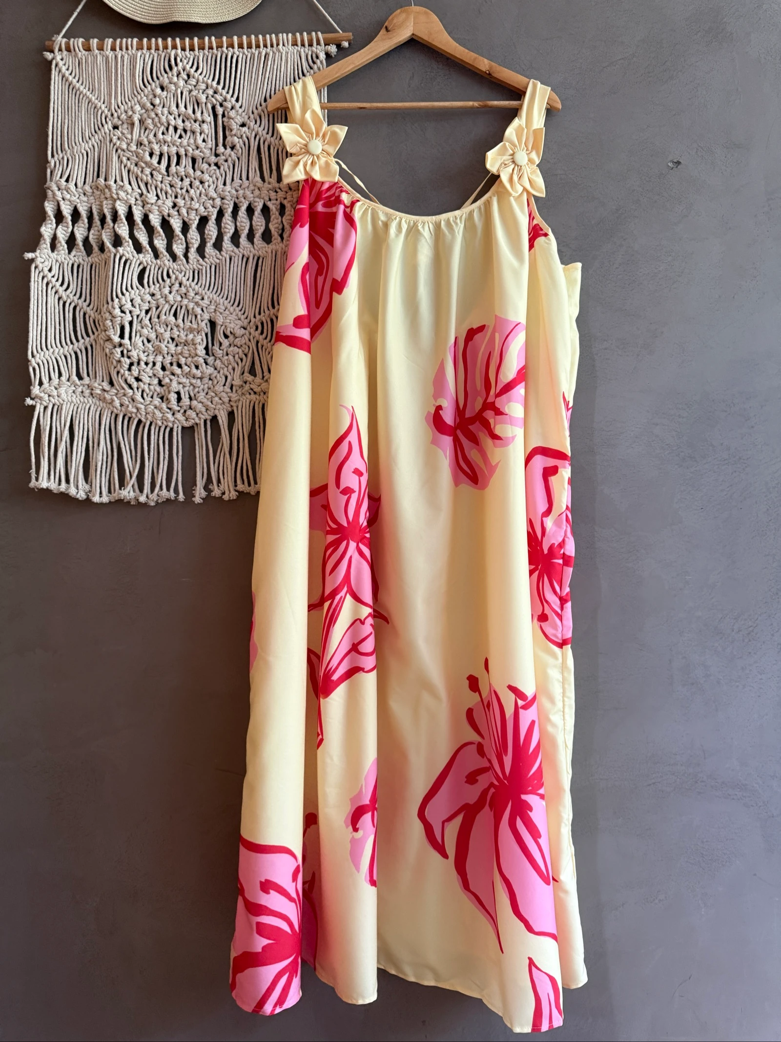 Robe taille 50 d’été exotique grosses fleurs  – photo 3